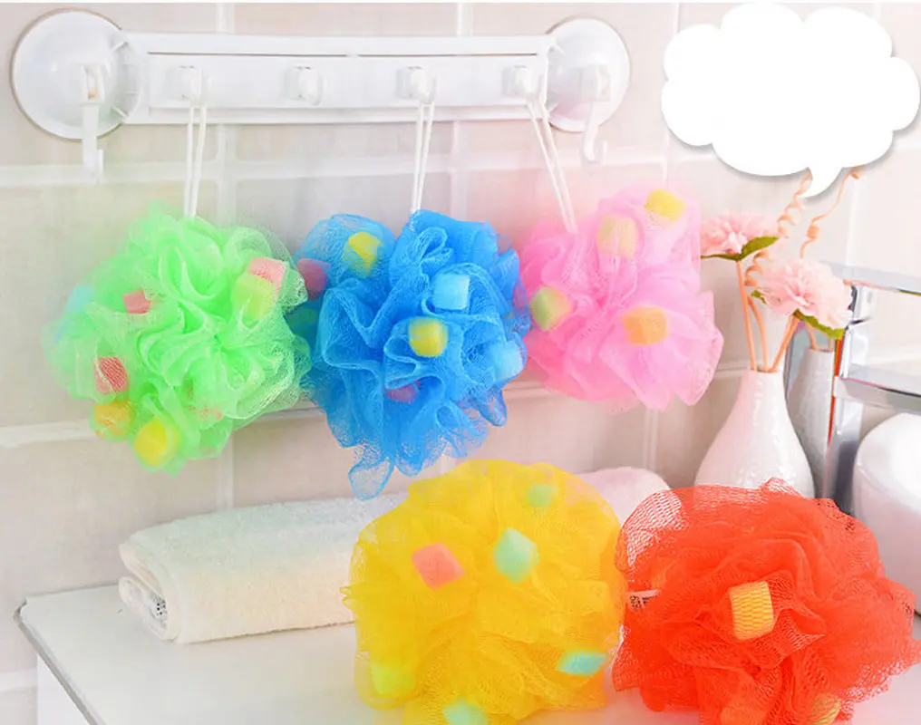 1 шт. мягкие пузырьки для тела губка ванны шар скруббер чистая Чистящая душевая