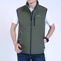 outdoor vest jacket for mens spring winter casual fleece softshell waistcoat hiking fishing climbing military chaleco coat 4xl