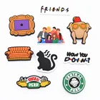 Лидер продаж, 1 шт. Подвески в виде крокса для обуви, классические украшения для друзей из центральной Перки, Мультяшные аксессуары для веганского браслета, страшный подарок в виде тыквы