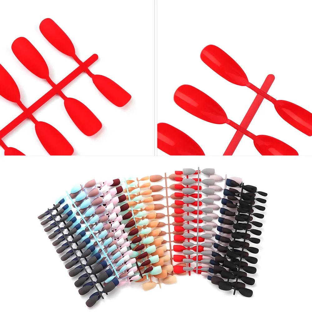 24 шт./лист накладные матовые накладки искусственный чип аксессуары для