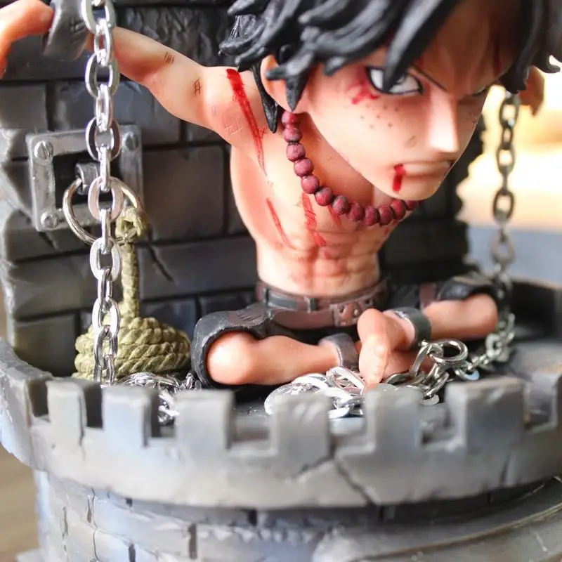 

Japanese Anime Figurine One Piece Portgas D Ace GK Ace Prisoner Figure One Piece Action Figure PVC Collectible