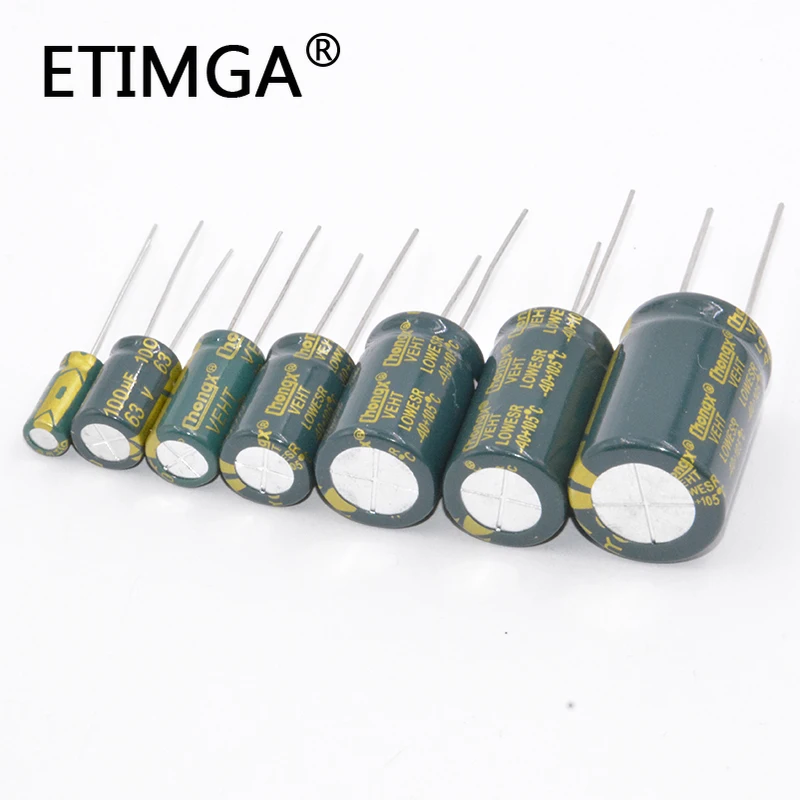 5 20шт 6 3 v 63v 100v 250v 400v 450V низкочастотный алюминиевый конденсатор 2 мкФ 4 7 8 10 22 33 68 82 120
