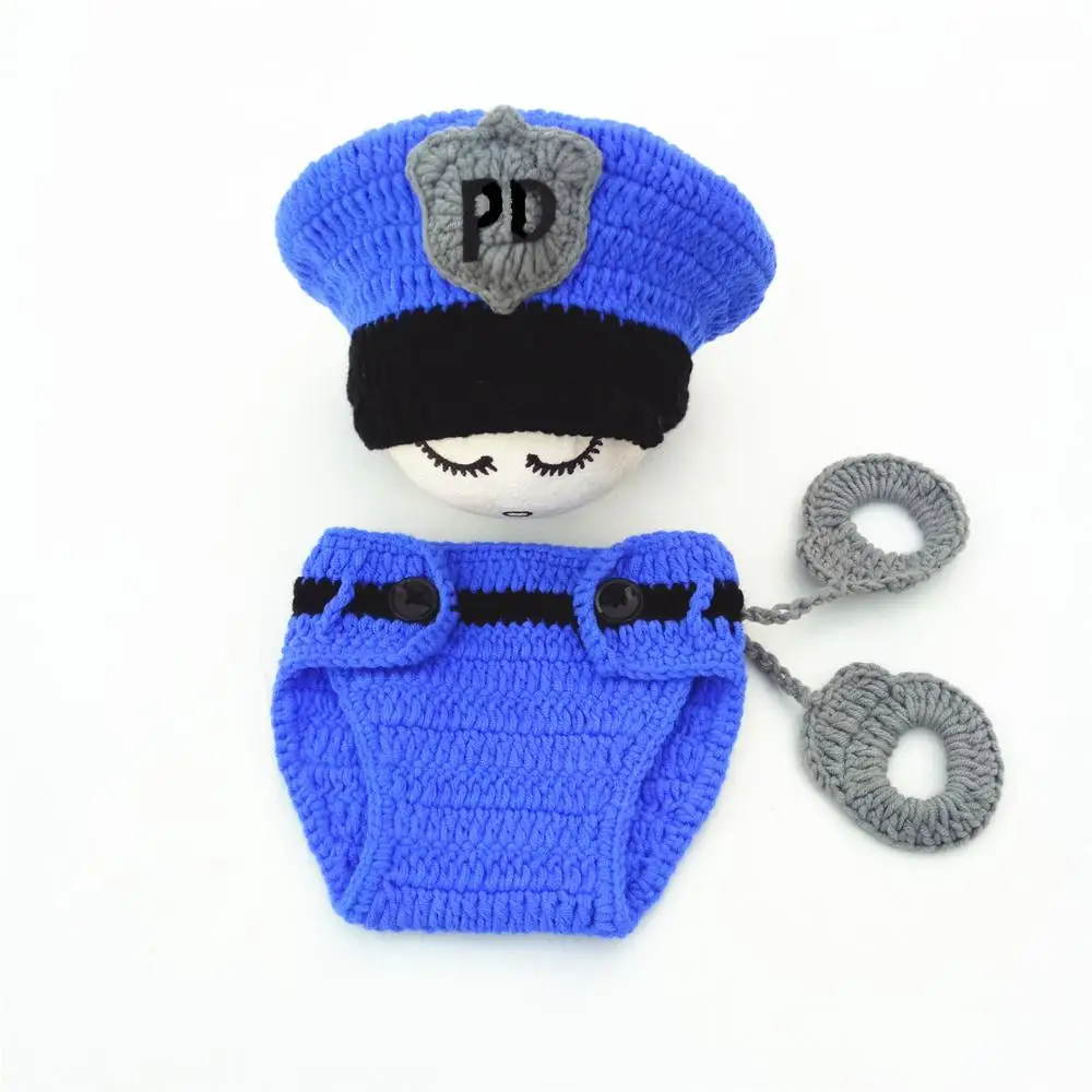 Детская одежда для фотосъемки комплект новорожденных ручная шерстяная вязаная