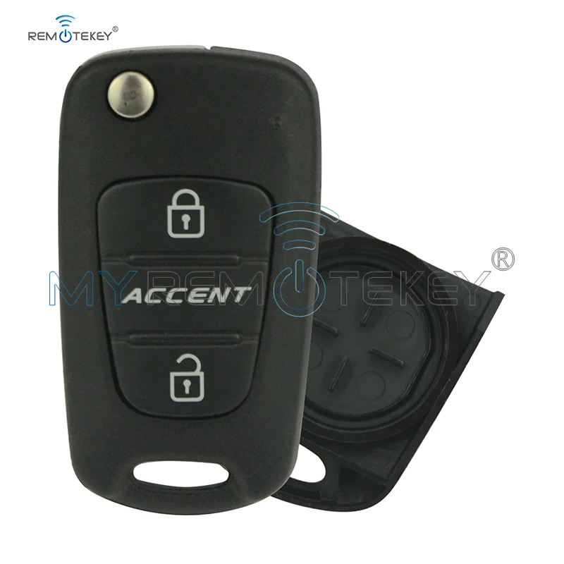 Remtekey откидная оболочка ключа дистанционного управления для Hyundai Accent 3 button|Ключ от