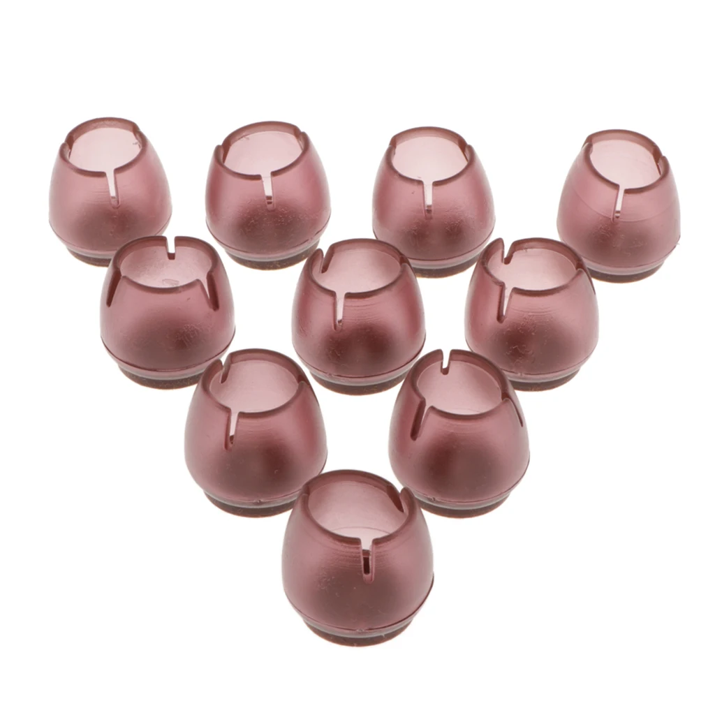 

10x Round Chair Leg Floor Protectors, Non-Slip Chair Caps Floor Furniture Coffee