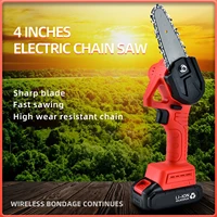 110 220v 550w electric saw cordless portable handheld chainsaw with lithium battery for outdoor fruit tree pruning and logging