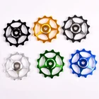 Задний переключатель передач для велосипеда AL7075 CNC 11T 13T Jockey колесный керамический подшипник Pulley направляющий ролик для горного и дорожного велосипеда 4 мм 5 мм 6 мм