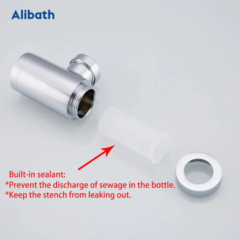 Раковина для бутылки латунная ванная комната сифонная труба раковины сливы с