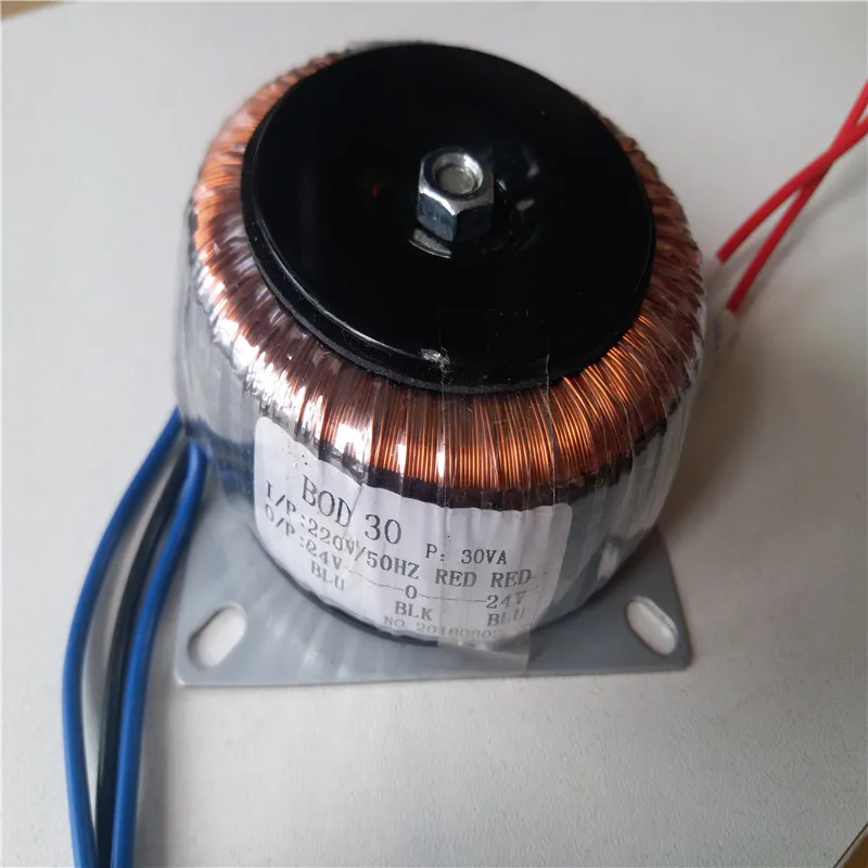 Двойной 12V 15V 18V 24V 15V-12V-0-12V-15V 12V-0-12V 15V-0-15V 220V медь пользовательские тороидальный трансформатор 30VA блок питания