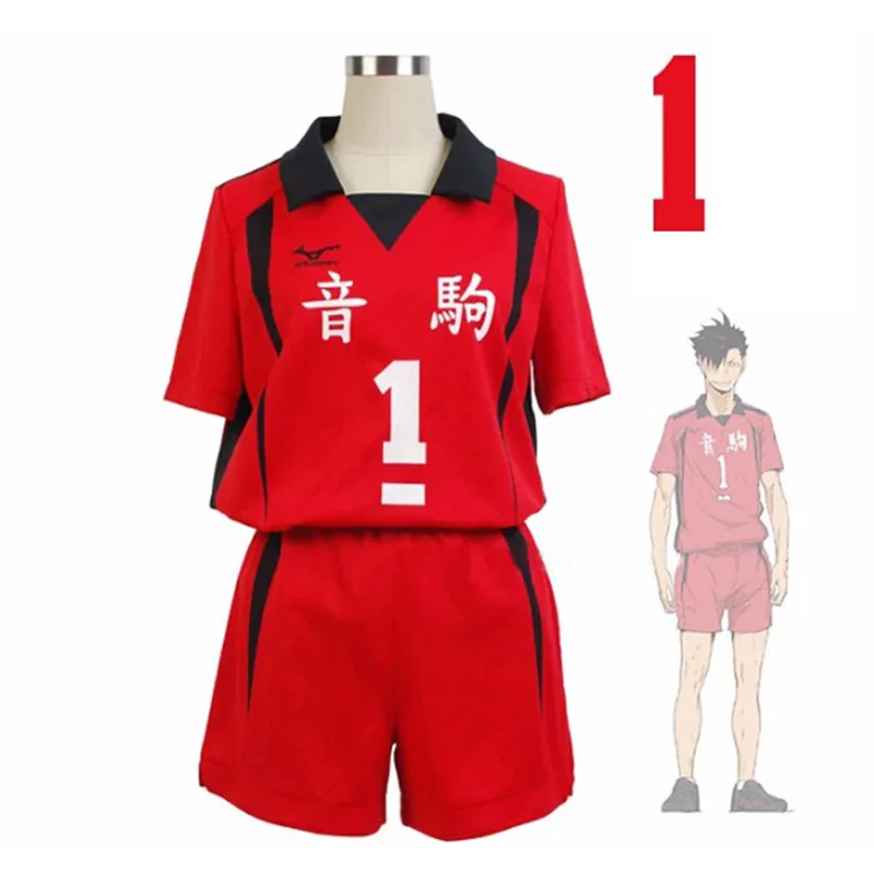 Аниме Haikyuu Cosplay Костюм Nekoma форма Kuroo Tetsurou Volleyball Club футболка спортивная Майки