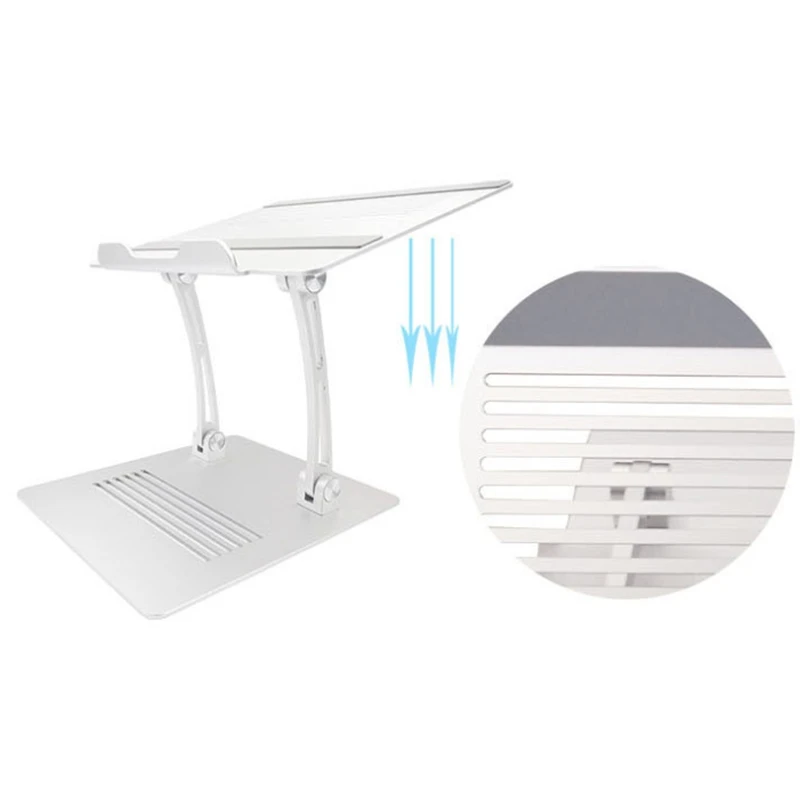 

Laptop Stand,Height Adjustable Aluminum Laptop Holder with Cooling Function and Laptop Stand Clamp for USB-C Hub