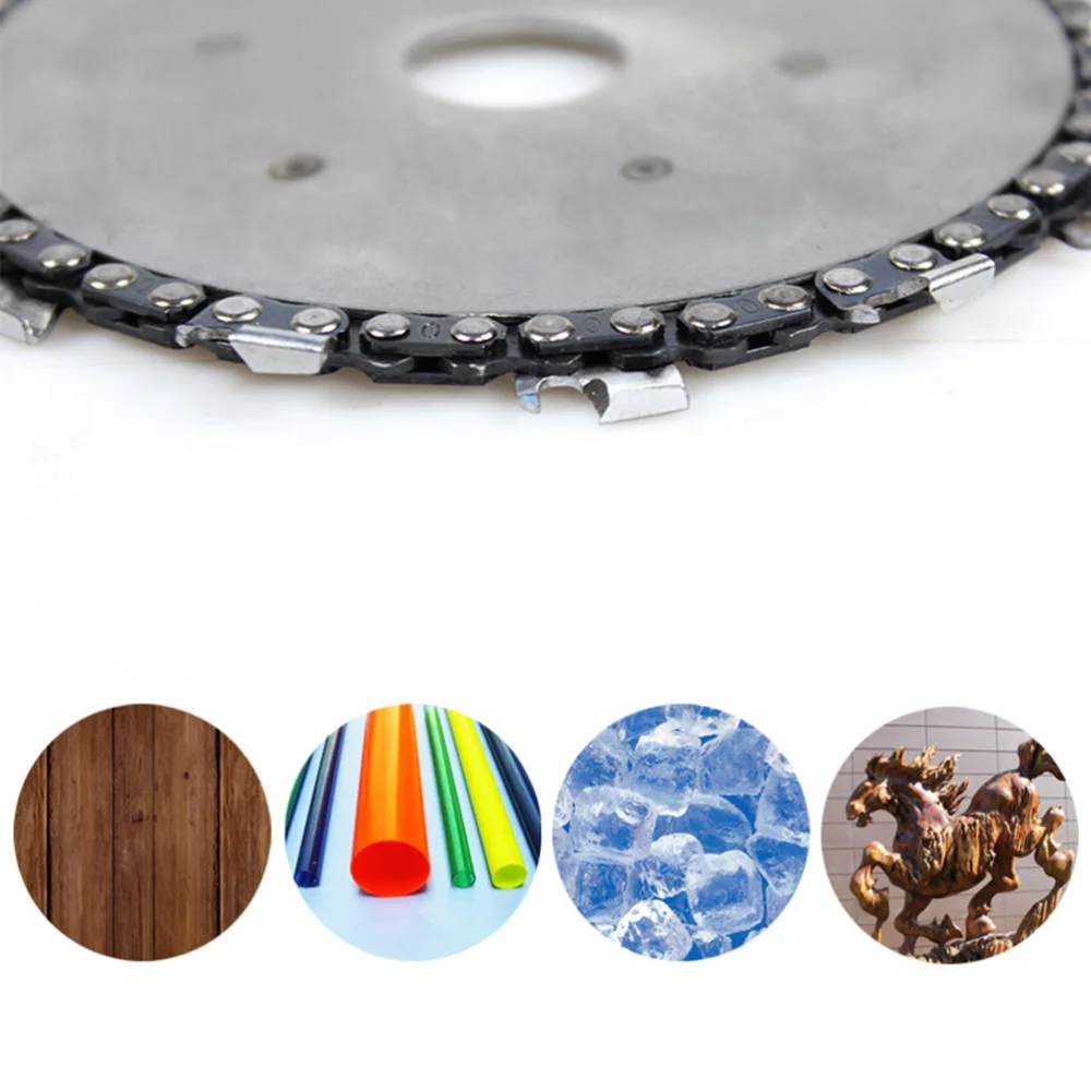 

5 Inch Woodworking Grinding Disc Abrasive Cut Chain Carver Attachment for Angle Grinder (Random Color)