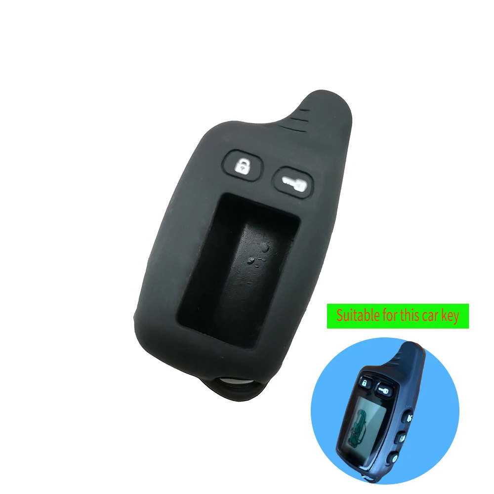 

Tw 9010 9030 Silicone Key Case For Tomahawk TW-9030 TW-9020 TW-9010 Two Way Car Burglar Alarm Lcd Keychain Cover Remote
