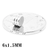 5010020050010001500pcs 6x1 5 disc strong permanent neodymium magnets 6x1 5mm thin small round search magnet 61 5 mm
