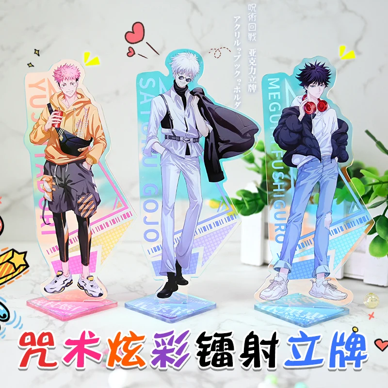

Anime Jujutsu Kaisen Gojo Satoru Itadori Yuji Stand Figure Cartoon Model Plate Toys Cosplay Collection Desk Decor Xmas Gifts