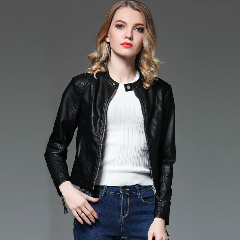 Новая брендовая осенняя куртка из искусственной кожи модные пальто на молнии с