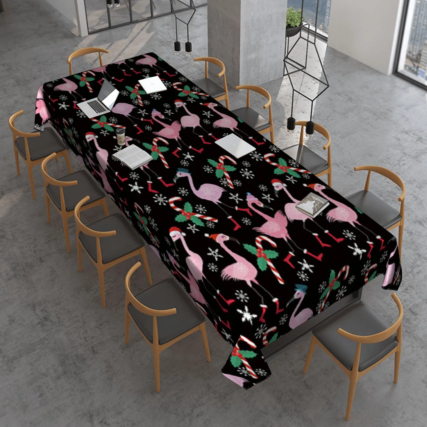 

Printed pattern dining table anti-fouling tablecloth rectangular tablecloth decoration accessories.
