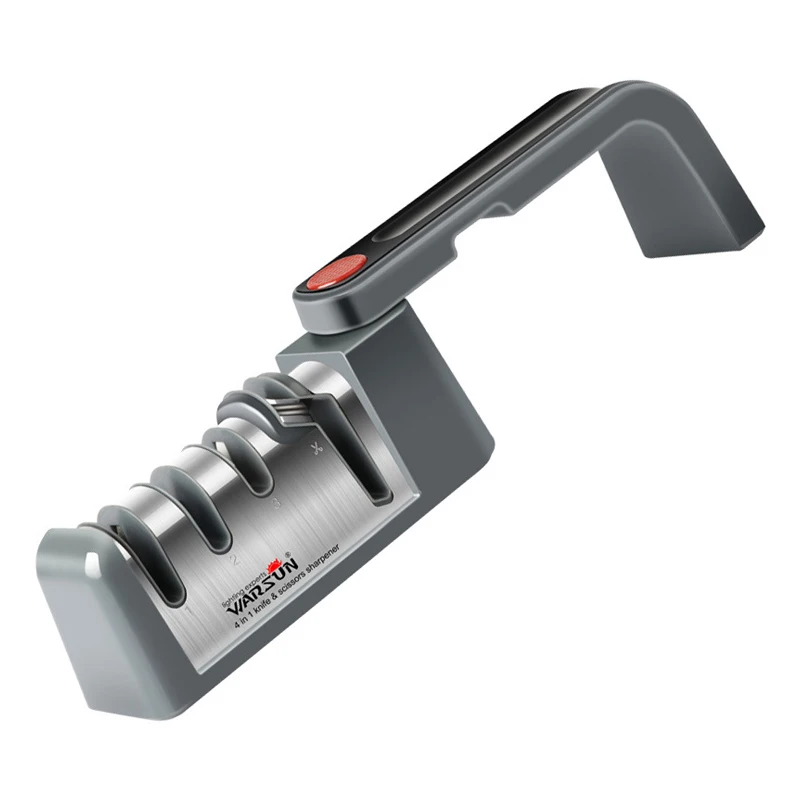 

360 Handle Can Be Rotated And Folded Knife Sharpener Anti-skid Home Kitchen Tool For Scissors Bone Chopping Knife Cocina