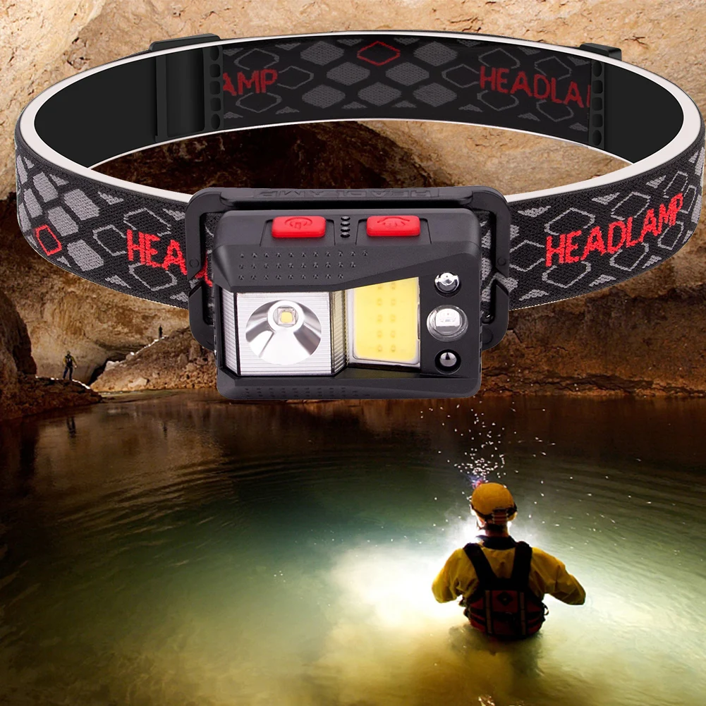 

Motion Sensor XPG COB RGB LED Headlamp for Outdoor Camping Night Fishing Waterproof Outdoor Lighting Headlight