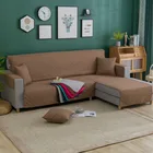 Чехол для дивана L-образной формы для гостиной, цельный чехол для кушетки L-образной формы, детский коврик для углов, стеганые Чехлы цвета хаки, защита для дивана