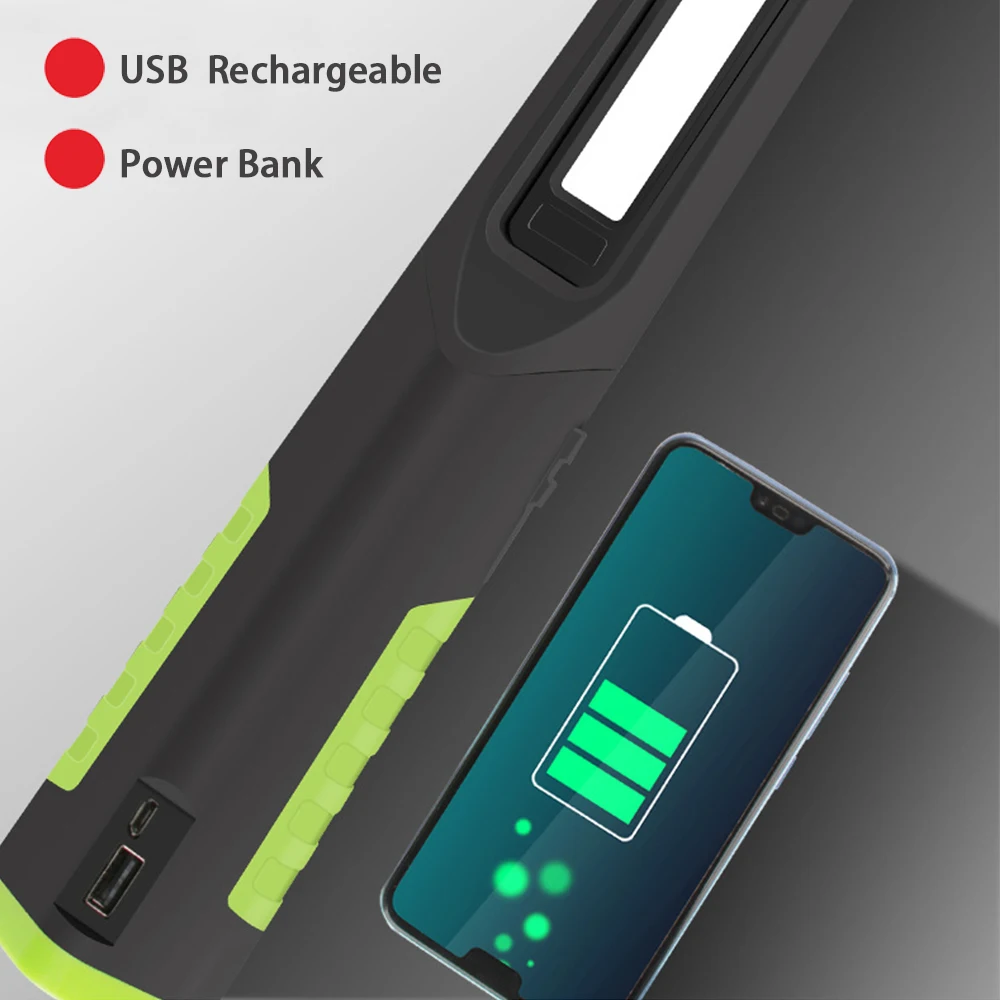 Складной светодиодный рабочий свет COB портативный фонарик Foco Рабочая лампа