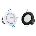 Сверхъяркий Светодиодный Светильник направленного света 6 Вт, 9 Вт, 12 Вт, белый корпус, точечный светильник cob 110 В, 220 В, светильники, утопленный светильник направленного света, светильник