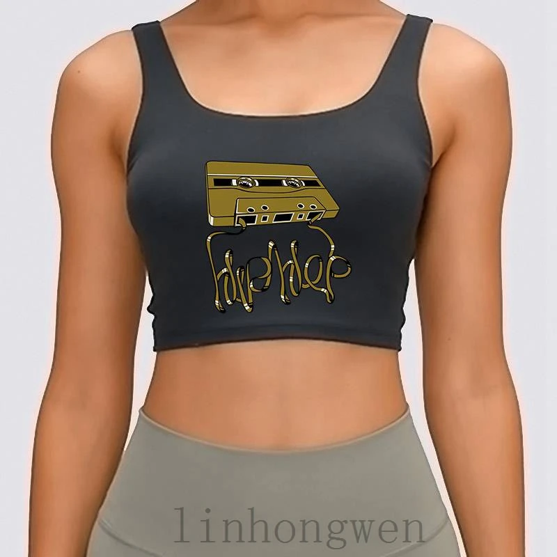 

Топ женский хлопковый гибкий с круглым вырезом, модный дизайнерский базовый кроп-топ в стиле хип-хоп, подарок для отдыха, на лето