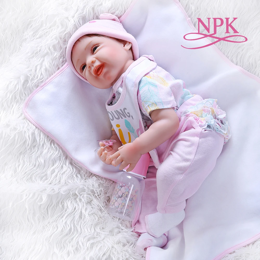 52 см реалистичные улыбающееся лицо счастливые куклы детские bebe reborn мягкие