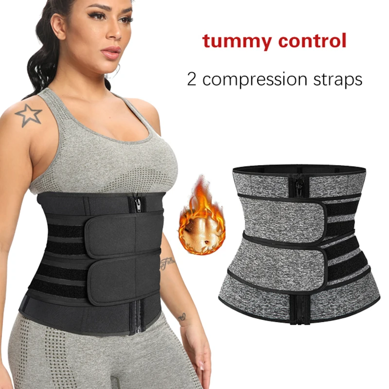 

Neoprene Waist Trainer Slimming Body Shaper Belt Tummy Control Workout Sauna Girdles 9 Steel Boned Shapewear Fitness Strap Women