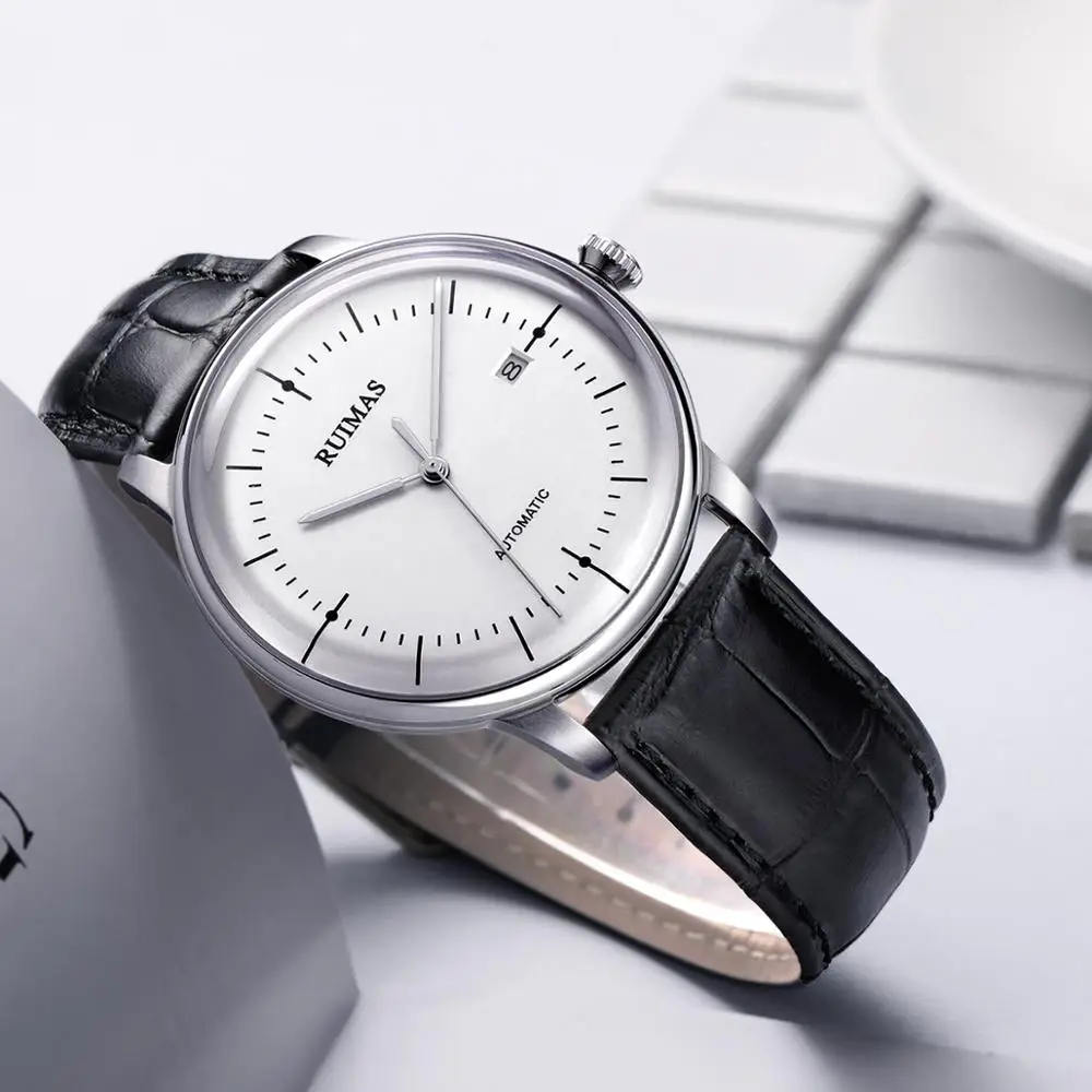 Оригинальные новые автоматические японские механические часы Ruimas Miyota тонкие