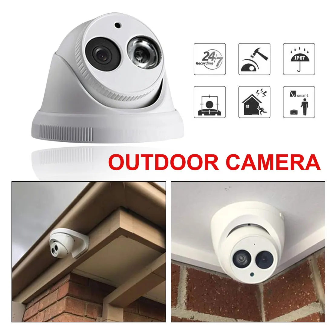 

5MP купольная камера для домашнего наблюдения, ip-камера, встроенный микрофон, ИК, 50 м, ip-камера видеонаблюдения, AHD камера для помещений, ИК-кам...