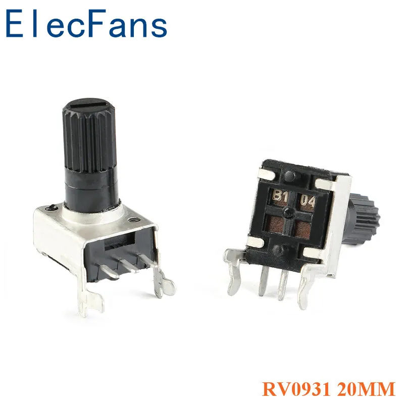 10pcs RV0931 Potentiometer Side-Adjustable Handle 20mm Shaft 1K/B102 5K/B502 10K/B103 50K/B503 100K/B504 WH09 0931 | Электронные