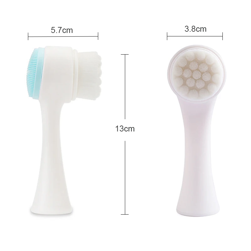 Новый двухсторонний силиконовый портативный отшелушиватель для лица с эффектом