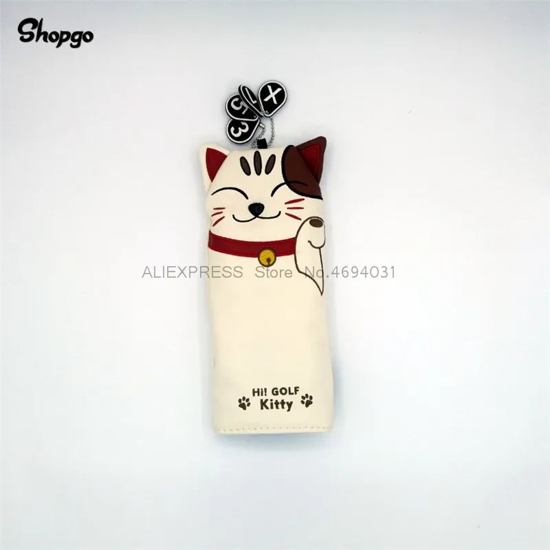 1pc hybrid С изображением из мультфильма Lucky Cat Чехлы для клюшек для гольфа для водителя проход древесина гибридный полный набор талисман новинка подарок для игры в гольф Клубные головные уборы - Цвет: 1pc hybrid