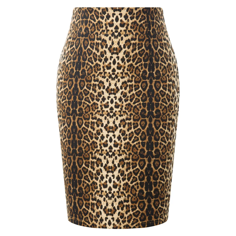 

office skirts Women's Fashion Snake Skin Pattern Hips-wrapped Bodycon Pencil Skirt vintage classic OL style work lady knee skirt