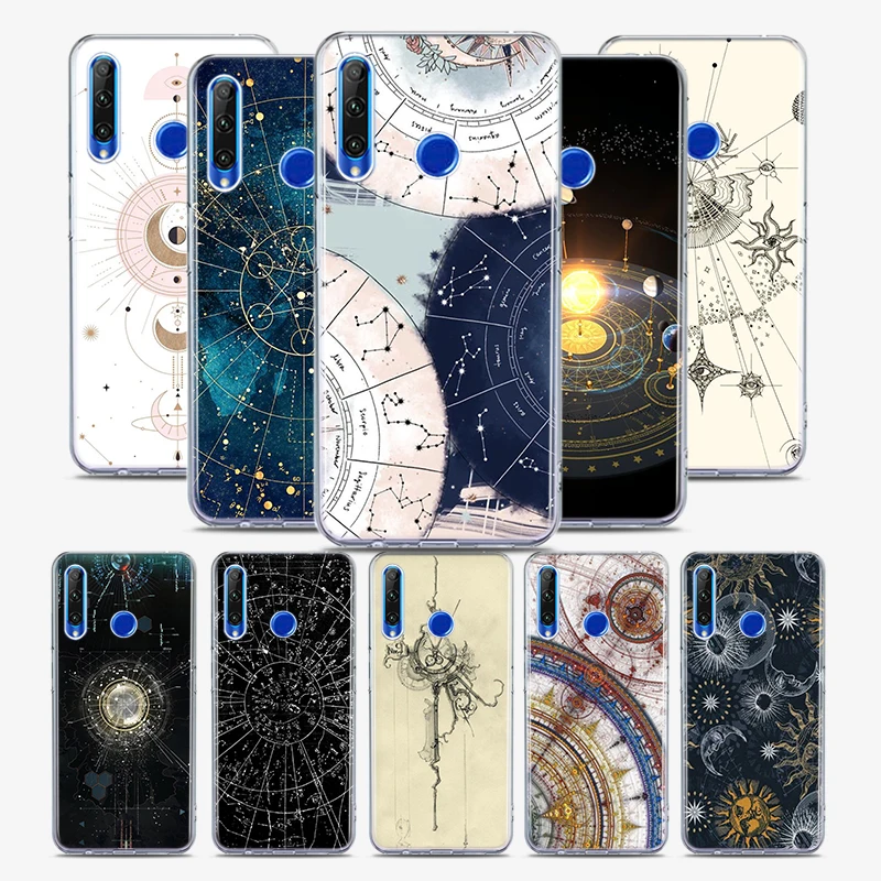 

Space Moon Star Silicone Cover For Honor 30 30S 30i 9 10 9A 9C 9S 9N 10i 10X 9X Lite Pro 5G Phone Case