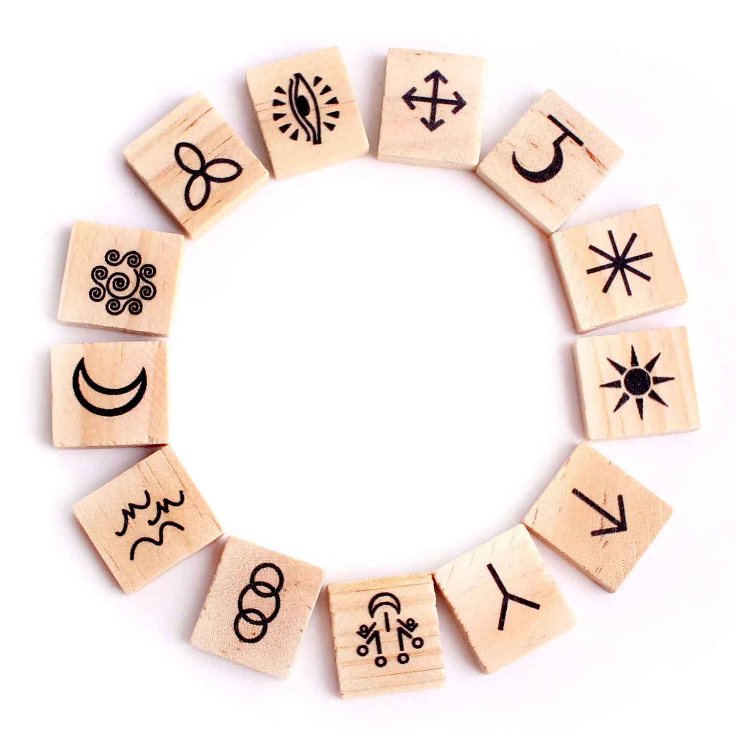 Набор деревянных рун ведьмы 13 шт./компл. цыганские символы аксессуары для гадания