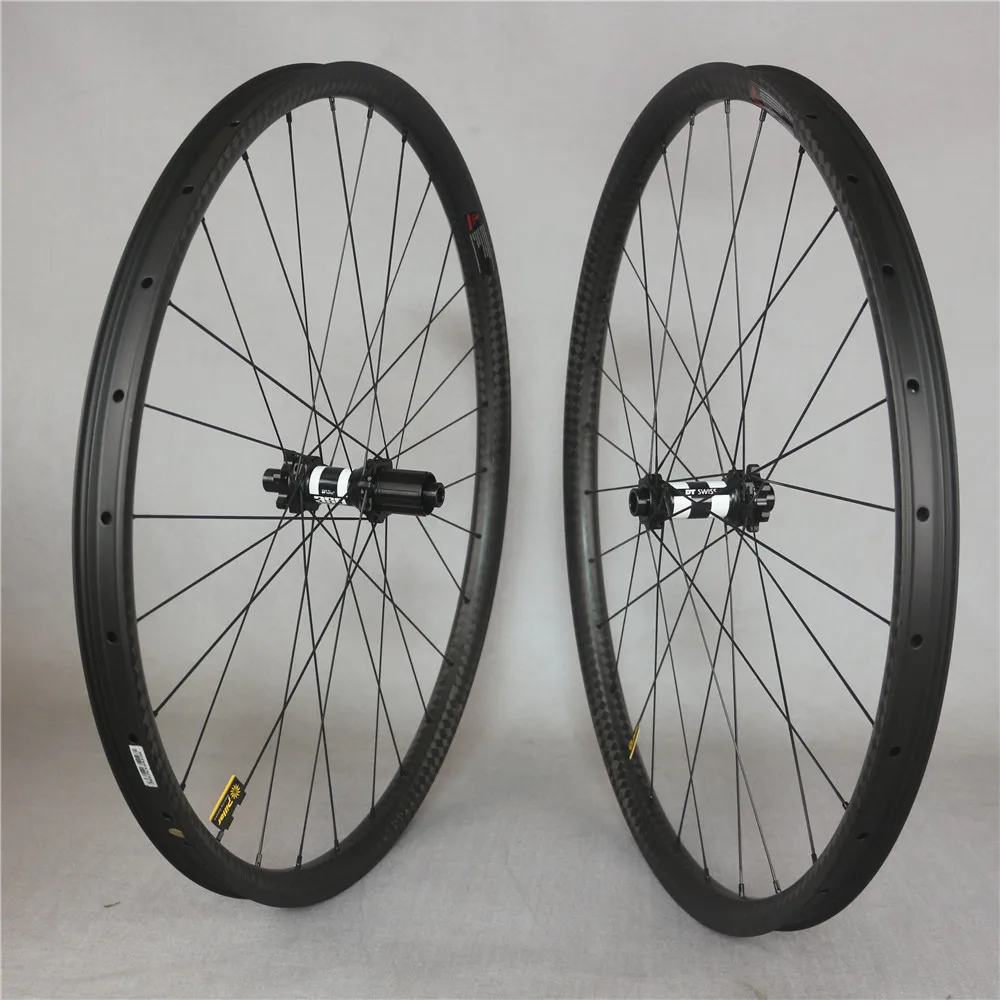 29er 35 × 25 мм XC диски Углеродные колеса 12K матовые прямые вытягивающие boost 6 bolt столб