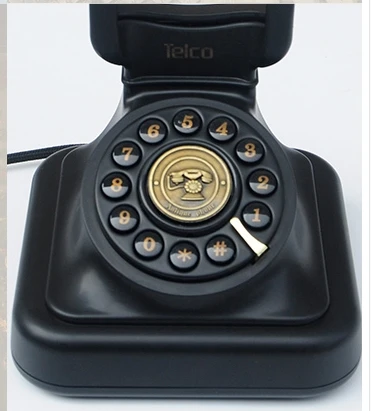 Классический качественный черный телефон роскошный домашний винтажный