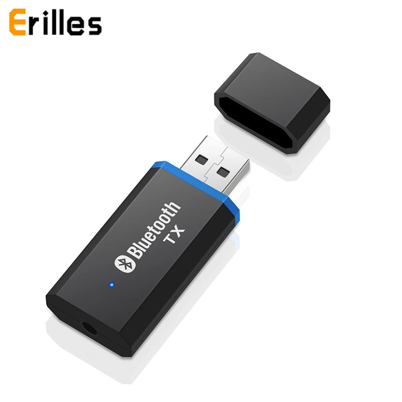 Новый USB Bluetooth V5.0 беспроводной адаптер TX передатчик ключ 3 5 мм аудио AUX для