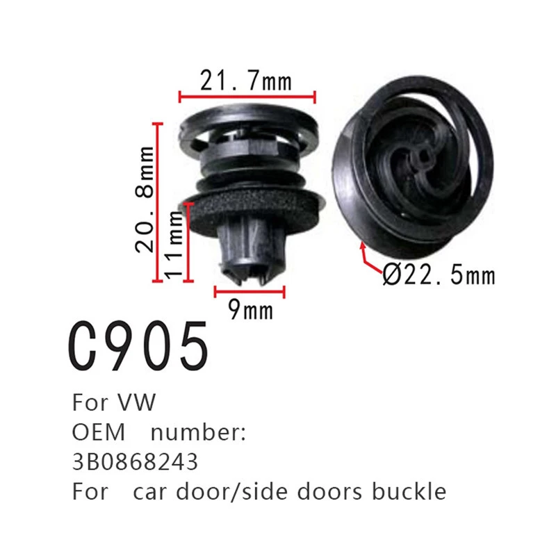 

Фиксатор дверной обшивки 3B0868243 для VW Golf Jetta R32 Mk4 Passat B5