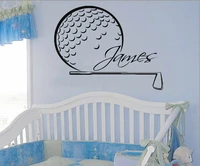 wand aufkleber golfer personifizierte name vinyl aufkleber jugendliche golf player kinder wohnzimmer schlafzimmer wohnkultur