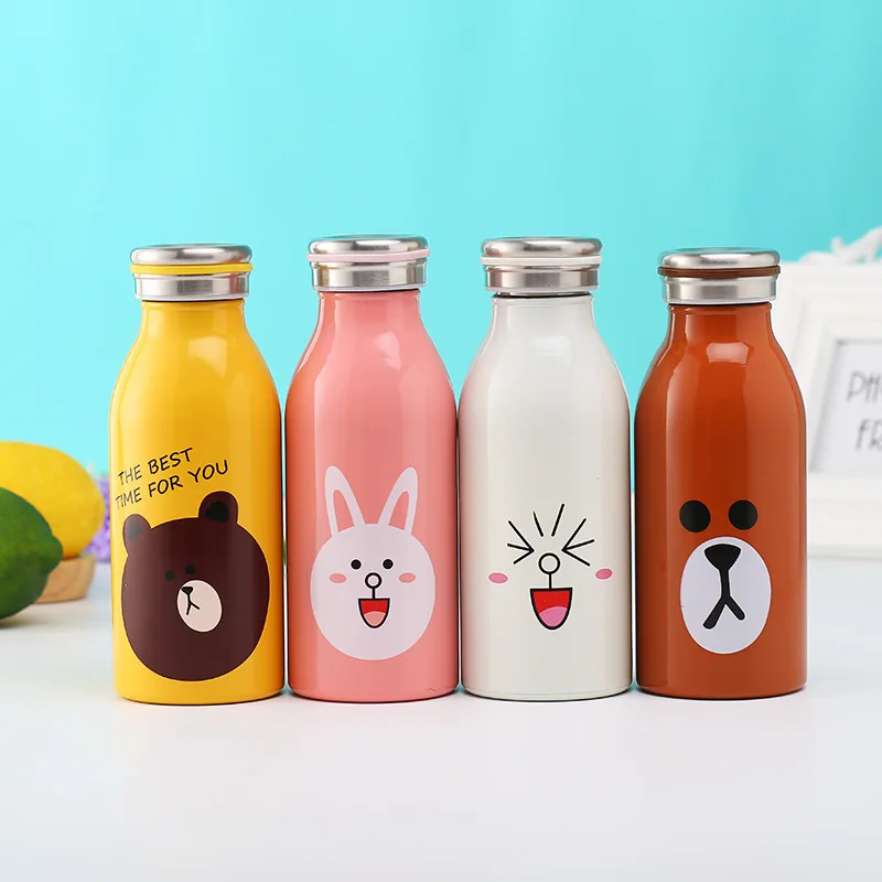Портативный 350 мл Термос из нержавеющей стали детская бутылка для воды милая