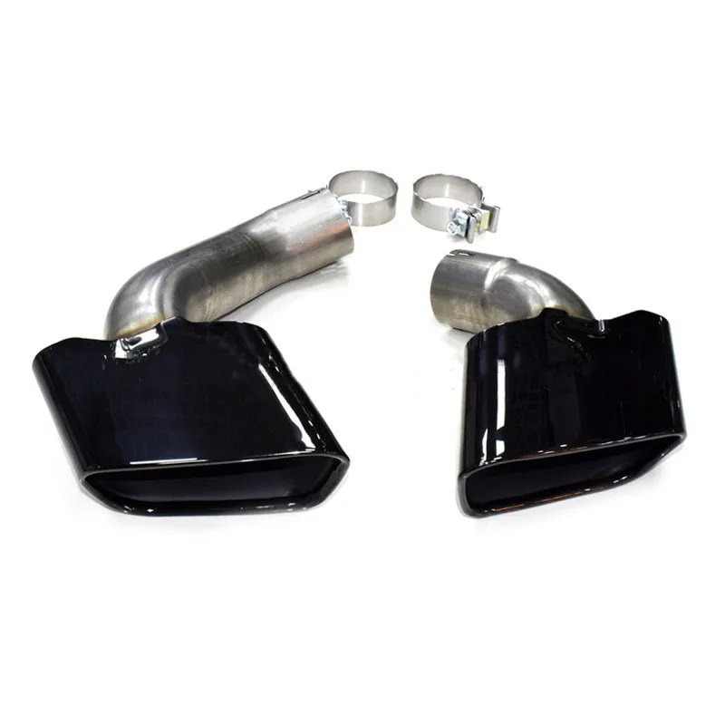 

Одна пара черных выхлопных труб для BMW X5 F15 X6 F16 обновление до X5M X6M 2014-2019 задние части автомобиля нержавеющая сталь Серебристый глушитель нако...