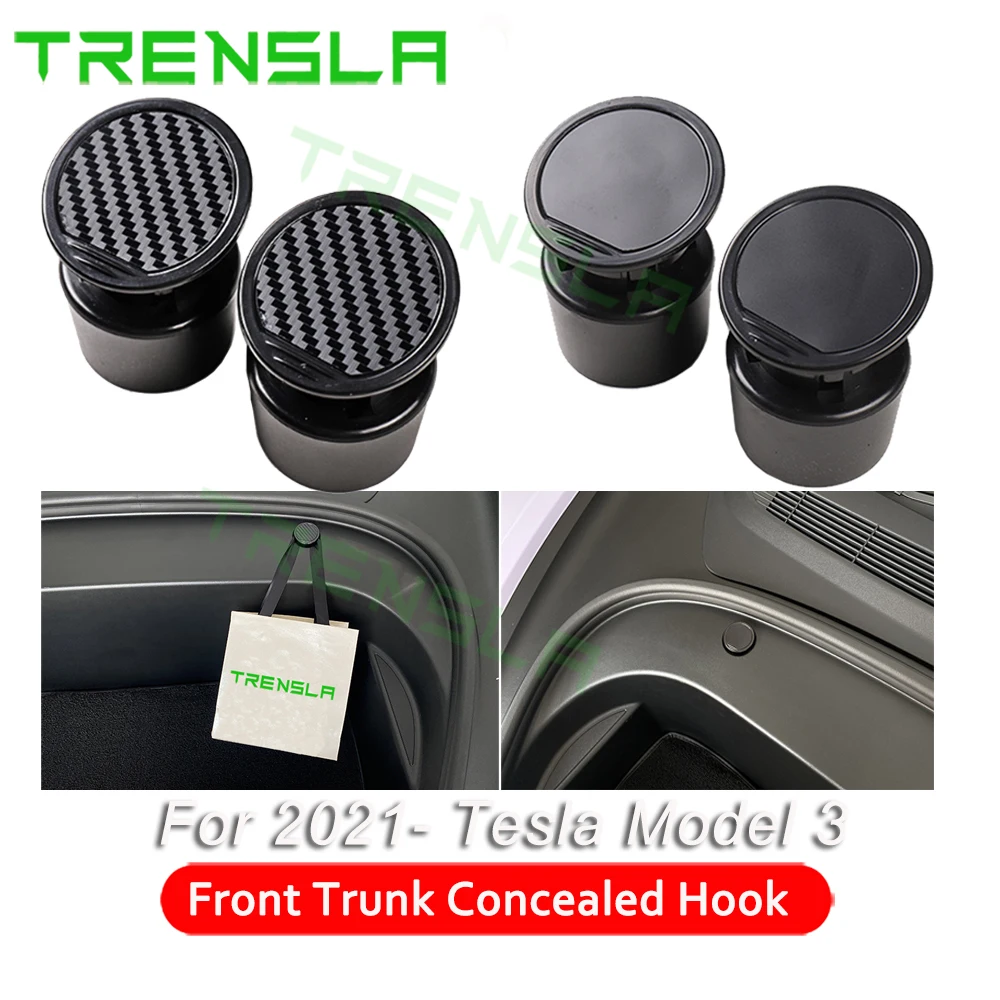 

For 2021 Tesla Model 3 Front Trunk Hook Front Spare Box Organize Hanger Hook Front Organization Box Concealed Hook