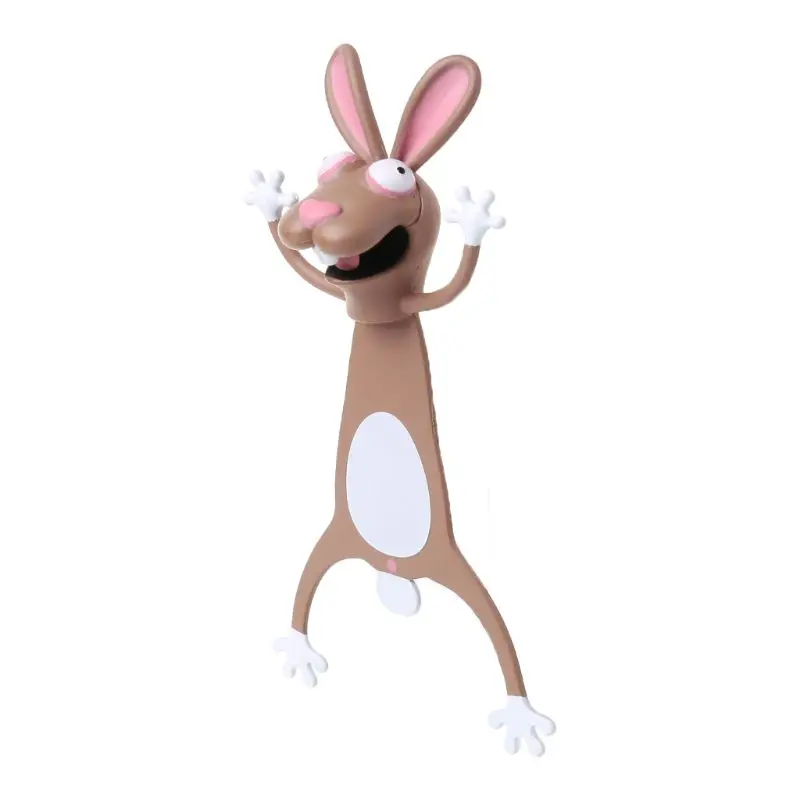 

2021 Hot Sale 3D Stereo Cartoon Lovely Animal Bookmark Cute Cat Rabbit Funny Student Kids Gift
