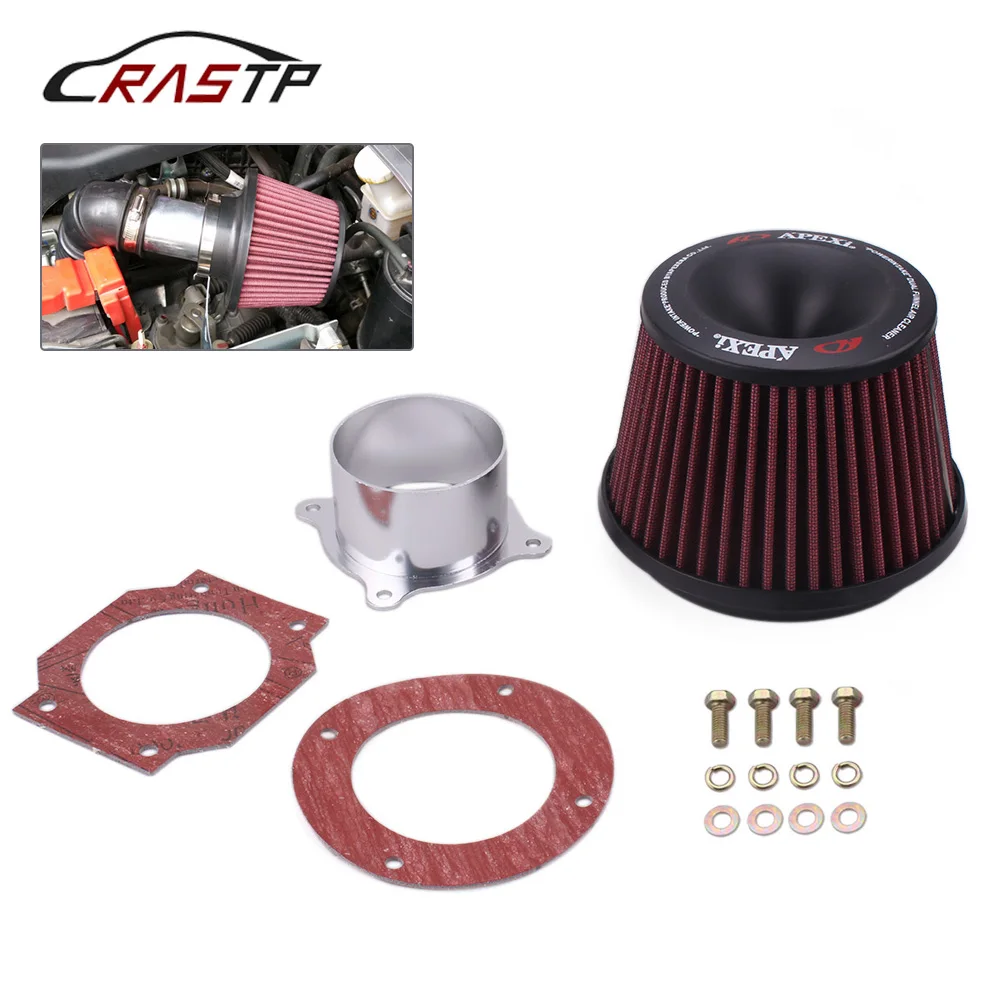 Apexi Universal Car Vehicle Intake Air Filter 75mm Dual Funnel Adapter Air Cleaner Protect Your Piston RS-OFI011