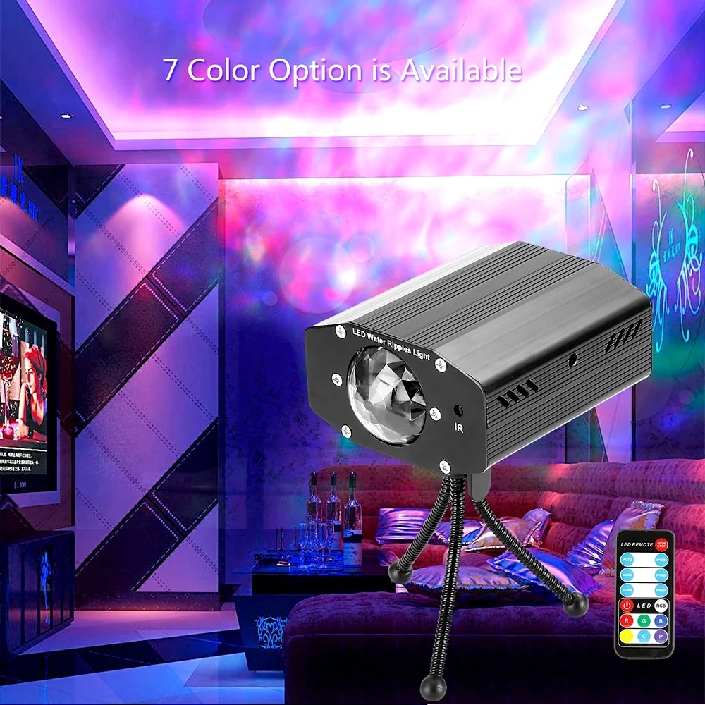 

Светодиодный сценический мини-светильник с волнистыми волнами, лазерный прожектор синего/черного цвета для диджея, дискотеки, рождественс...