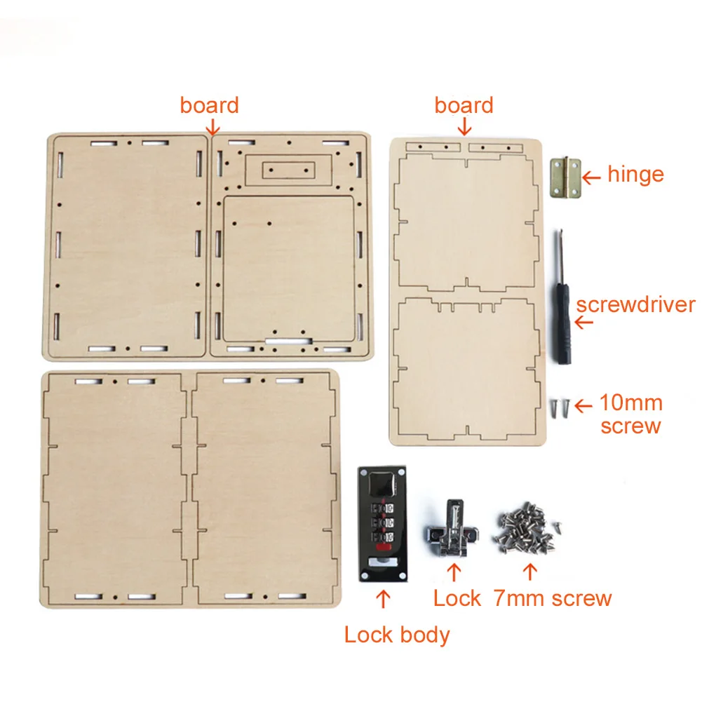 

Educational Invention Toy Birthday Gift Thinking Ability Scientific Projects Password Box Building Kit Kids DIY Model Wooden