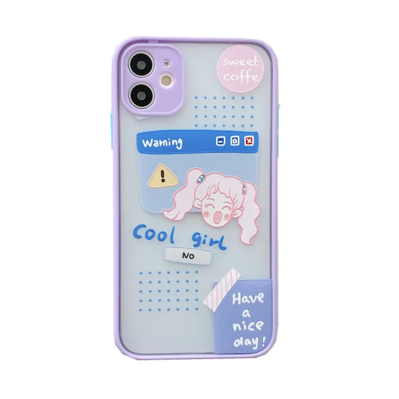 

Transparent game comics frosted phone case for iPhone11 12Pro Max mini X XR XS XSMax 8 7 6PluS anti-drop protective back cover